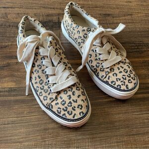 Toms Leopard Print Sneakers with White Laces